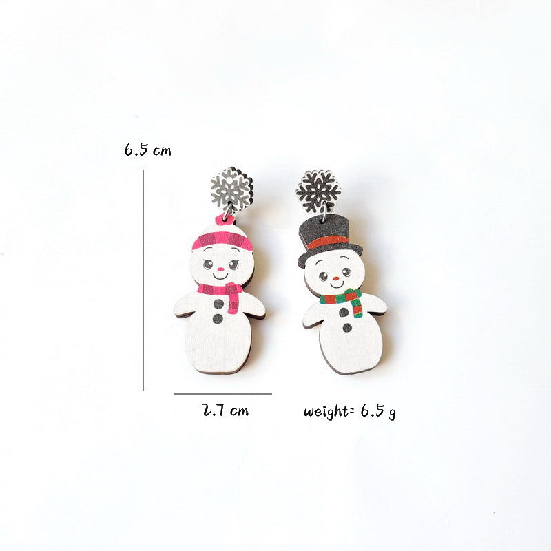 Wholesale Christmas Penguin Santa Claus Snowman Elk Gingerbread Man Earrings